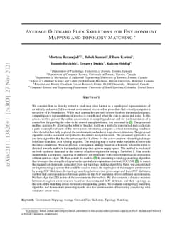 Average Outward Flux Skeletons for Environment Mapping and Topology
  Matching