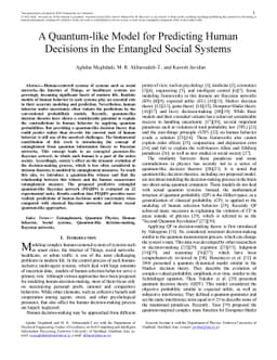 A Quantum-like Model for Predicting Human Decisions in the Entangled
  Social Systems