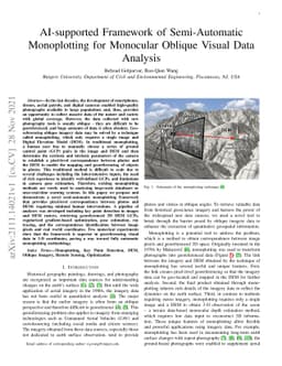 AI-supported Framework of Semi-Automatic Monoplotting for Monocular
  Oblique Visual Data Analysis