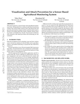 Visualization and Attack Prevention for a Sensor-Based Agricultural
  Monitoring System