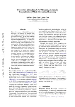 ORCHARD: A Benchmark For Measuring Systematic Generalization of
  Multi-Hierarchical Reasoning