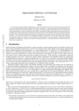 Approximate Inference via Clustering