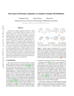 Semi-supervised Domain Adaptation via Sample-to-Sample Self-Distillation