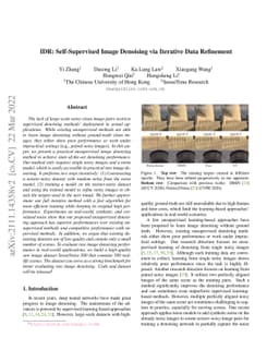 IDR: Self-Supervised Image Denoising via Iterative Data Refinement
