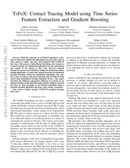 TsFeX: Contact Tracing Model using Time Series Feature Extraction and
  Gradient Boosting