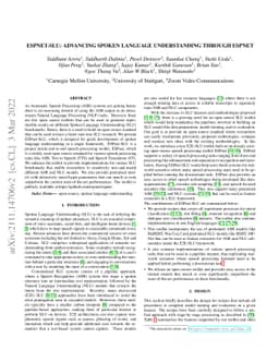 ESPnet-SLU: Advancing Spoken Language Understanding through ESPnet