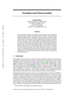 Encoding Causal Macrovariables