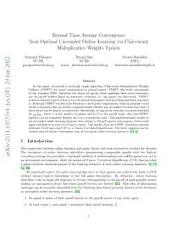 Beyond Time-Average Convergence: Near-Optimal Uncoupled Online Learning
  via Clairvoyant Multiplicative Weights Update
