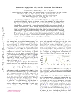 Reconstructing spectral functions via automatic differentiation