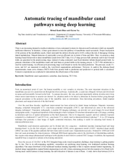 Automatic tracing of mandibular canal pathways using deep learning