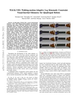 WALK-VIO: Walking-motion-Adaptive Leg Kinematic Constraint
  Visual-Inertial Odometry for Quadruped Robots