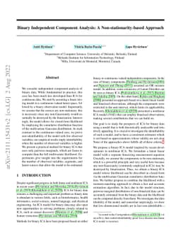Binary Independent Component Analysis: A Non-stationarity-based Approach