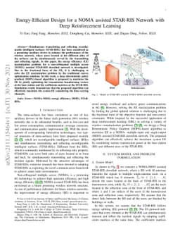 Energy-Efficient Design for a NOMA assisted STAR-RIS Network with Deep
  Reinforcement Learning