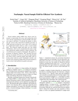 NeuSample: Neural Sample Field for Efficient View Synthesis
