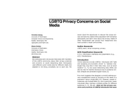 LGBTQ Privacy Concerns on Social Media