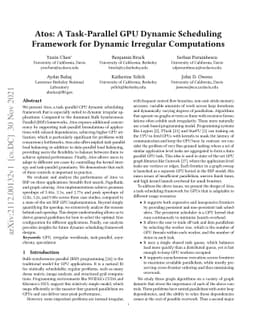 Atos: A Task-Parallel GPU Dynamic Scheduling Framework for Dynamic
  Irregular Computations