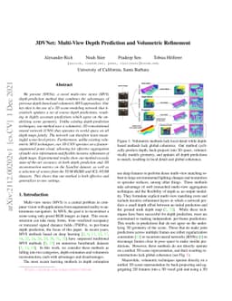 3DVNet: Multi-View Depth Prediction and Volumetric Refinement