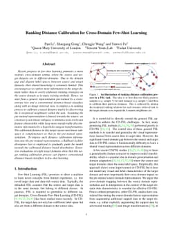 Ranking Distance Calibration for Cross-Domain Few-Shot Learning
