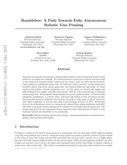 Bumblebee: A Path Towards Fully Autonomous Robotic Vine Pruning