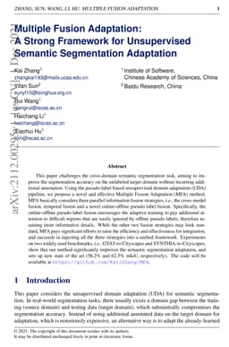 Multiple Fusion Adaptation: A Strong Framework for Unsupervised Semantic
  Segmentation Adaptation