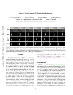 Camera Motion Agnostic 3D Human Pose Estimation