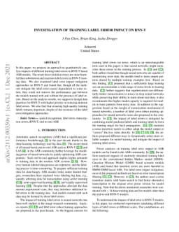 Investigation of Training Label Error Impact on RNN-T