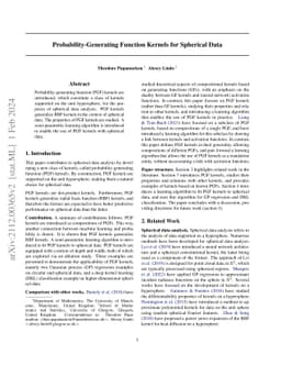 Probability-Generating Function Kernels for Spherical Data