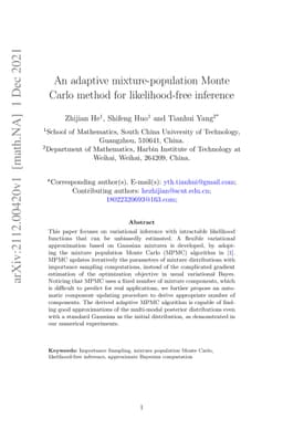 An adaptive mixture-population Monte Carlo method for likelihood-free
  inference