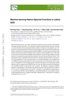 Machine learning Hadron Spectral Functions in Lattice QCD
