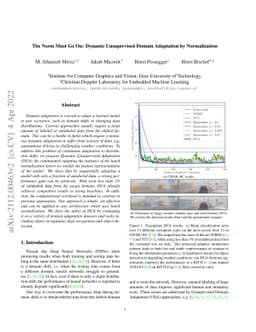 The Norm Must Go On: Dynamic Unsupervised Domain Adaptation by
  Normalization