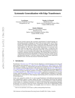 Systematic Generalization with Edge Transformers