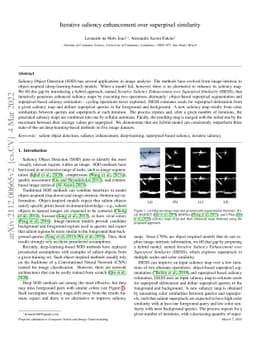 Iterative Saliency Enhancement using Superpixel Similarity