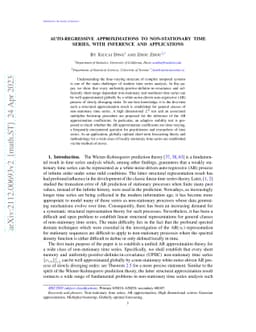 Auto-Regressive Approximations to Non-stationary Time Series, with
  Inference and Applications
