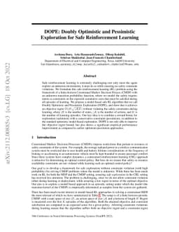 DOPE: Doubly Optimistic and Pessimistic Exploration for Safe
  Reinforcement Learning