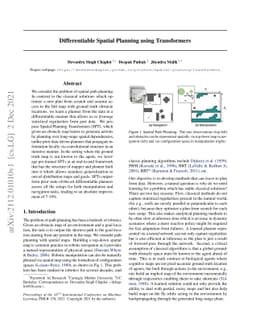 Differentiable Spatial Planning using Transformers