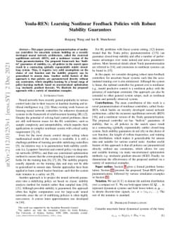 Youla-REN: Learning Nonlinear Feedback Policies with Robust Stability
  Guarantees