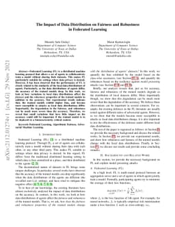 The Impact of Data Distribution on Fairness and Robustness in Federated
  Learning