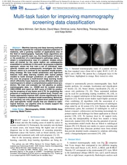 Multi-task fusion for improving mammography screening data
  classification