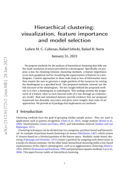 Hierarchical clustering: visualization, feature importance and model
  selection