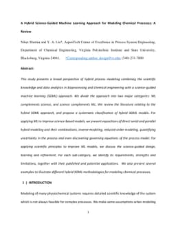 A Hybrid Science-Guided Machine Learning Approach for Modeling and
  Optimizing Chemical Processes
