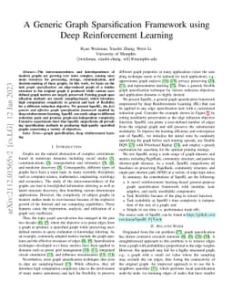 A Generic Graph Sparsification Framework using Deep Reinforcement
  Learning