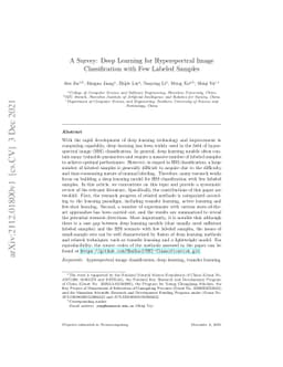A Survey: Deep Learning for Hyperspectral Image Classification with Few
  Labeled Samples