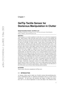 GelTip Tactile Sensor for Dexterous Manipulation in Clutter