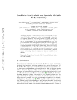 Combining Sub-Symbolic and Symbolic Methods for Explainability