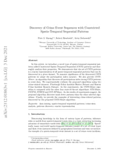Discovery of Crime Event Sequences with Constricted Spatio-Temporal
  Sequential Patterns