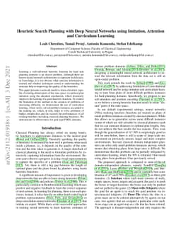 Heuristic Search Planning with Deep Neural Networks using Imitation,
  Attention and Curriculum Learning