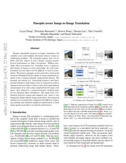 Panoptic-aware Image-to-Image Translation