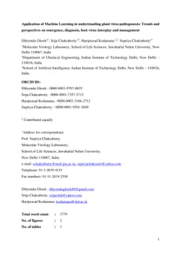 Application of Machine Learning in understanding plant virus
  pathogenesis: Trends and perspectives on emergence, diagnosis, host-virus
  interplay and management