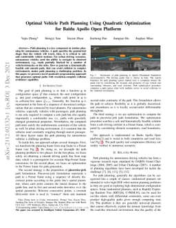 Optimal Vehicle Path Planning Using Quadratic Optimization for Baidu
  Apollo Open Platform