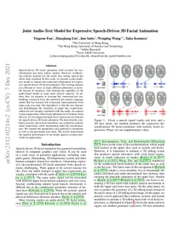 Joint Audio-Text Model for Expressive Speech-Driven 3D Facial Animation